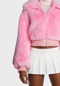 Pink Drew Street Faux Fur Jacket sold by Dolls Kill