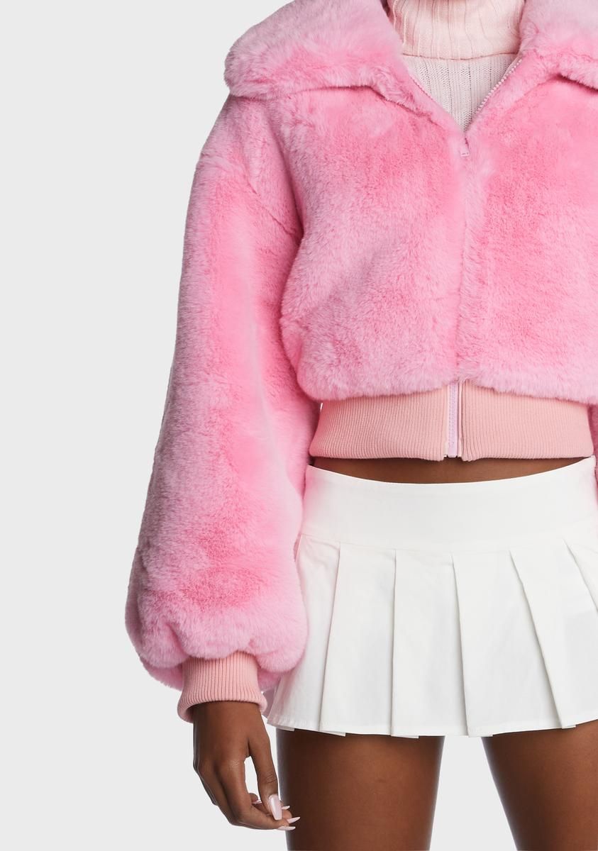 Pink Drew Street Faux Fur Jacket sold by Dolls Kill product image thumbnail 2