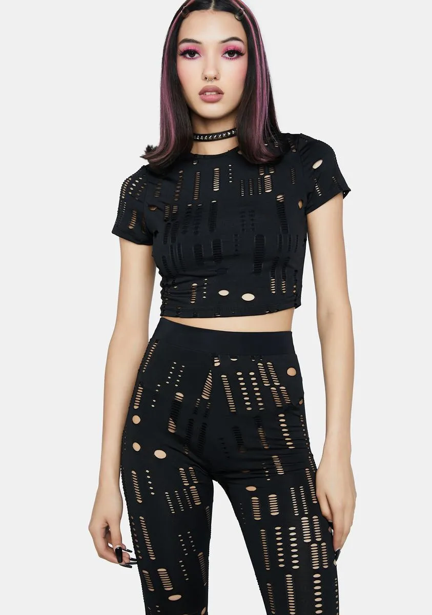 Show No Remorse Leggings Set sold by Dolls Kill