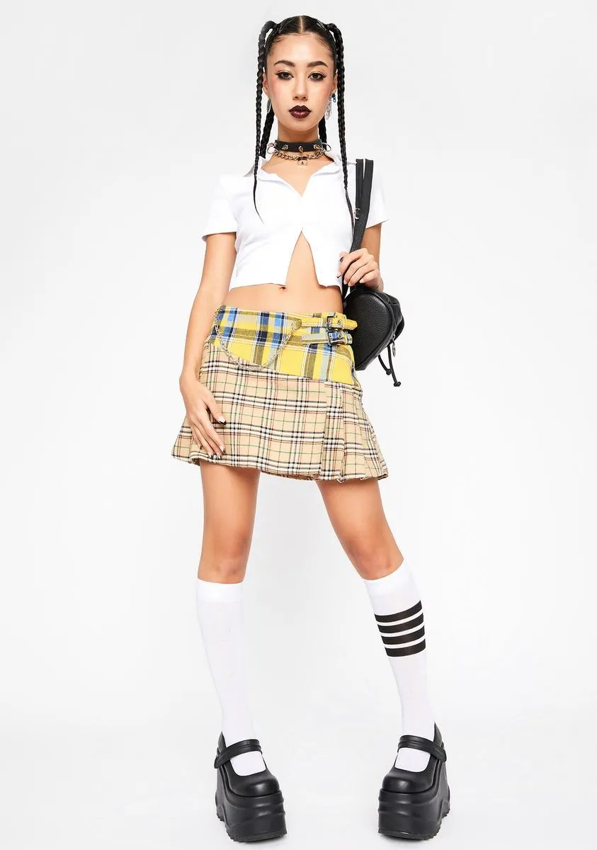 Work Ready Collared Button Crop Top sold by Dolls Kill product image thumbnail 3