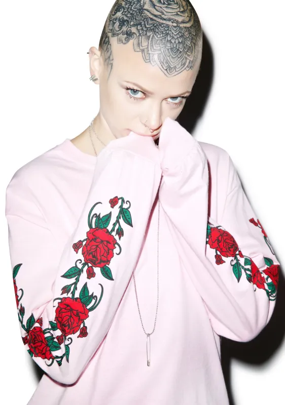 Smell The Roses Long Sleeve Tee sold by Dolls Kill