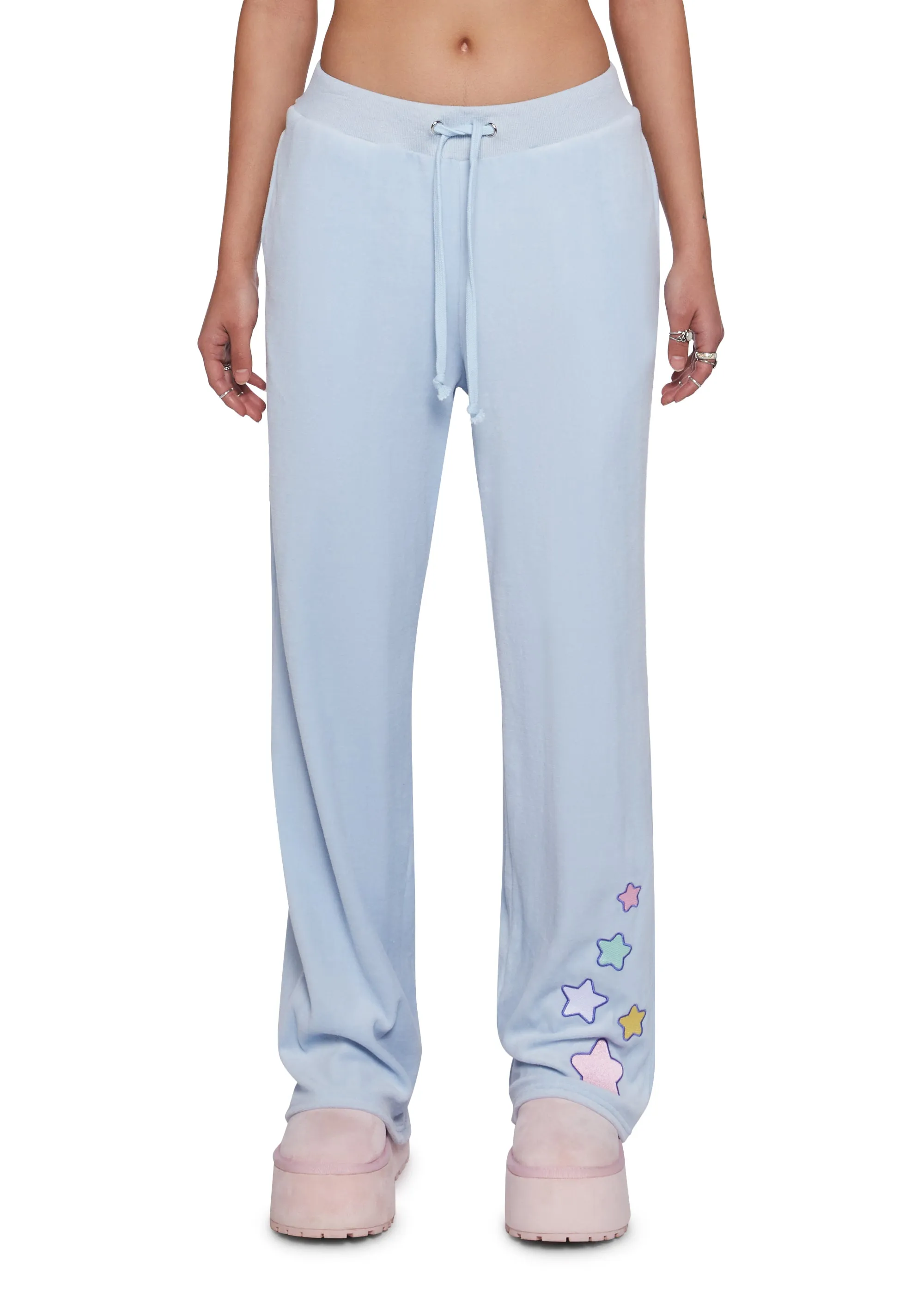 All The Starlight Velour Track Pants sold by Dolls Kill