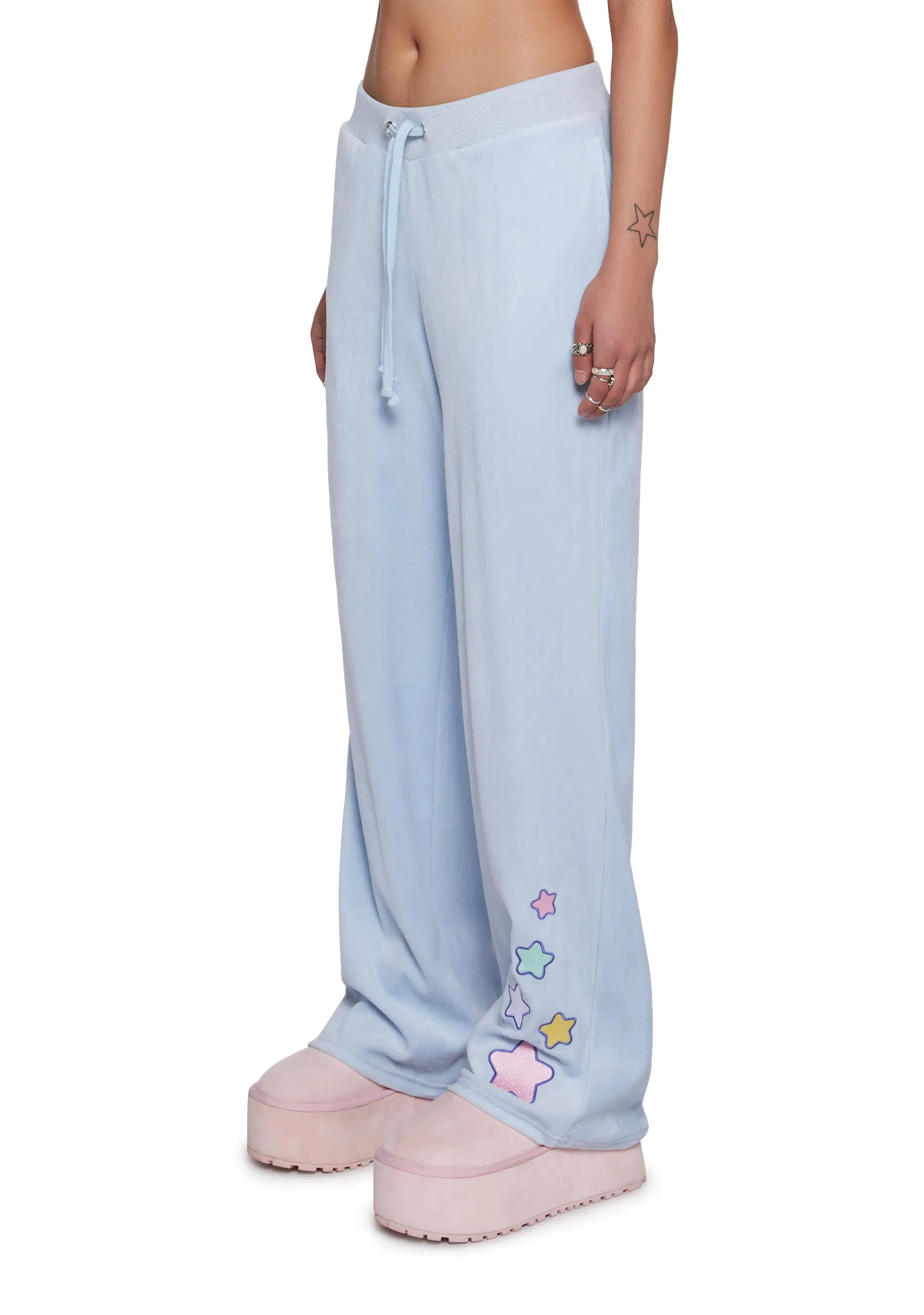 All The Starlight Velour Track Pants sold by Dolls Kill product image thumbnail 3