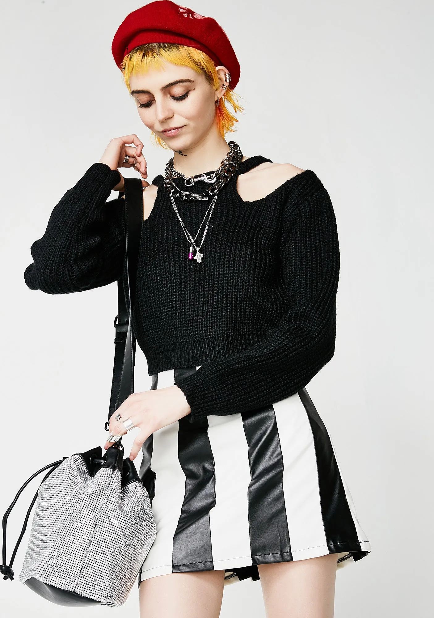 Lost My Mind Cut-Out Sweater sold by Dolls Kill product image thumbnail 2