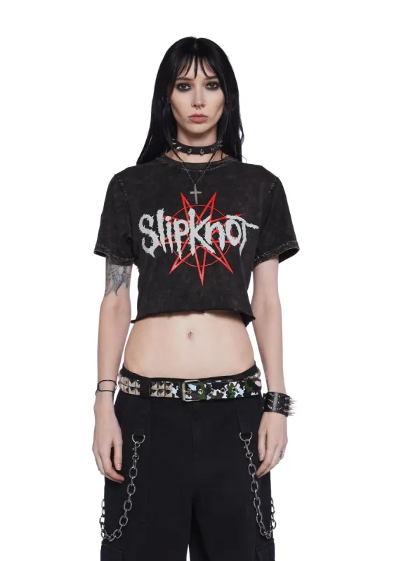 Headbanging Graphic Crop Top made by Dolls Kill