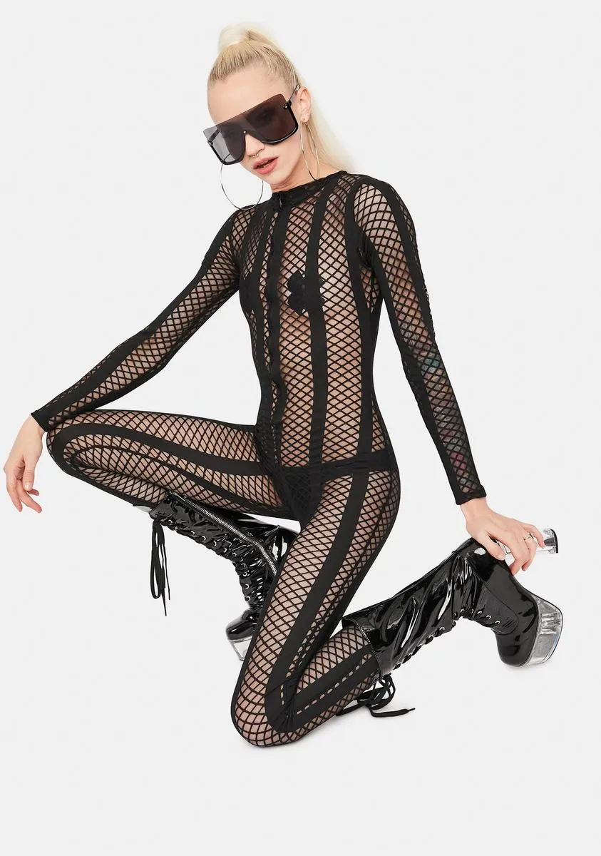 Your Bad Habit Fishnet Catsuit sold by Dolls Kill product image thumbnail 2