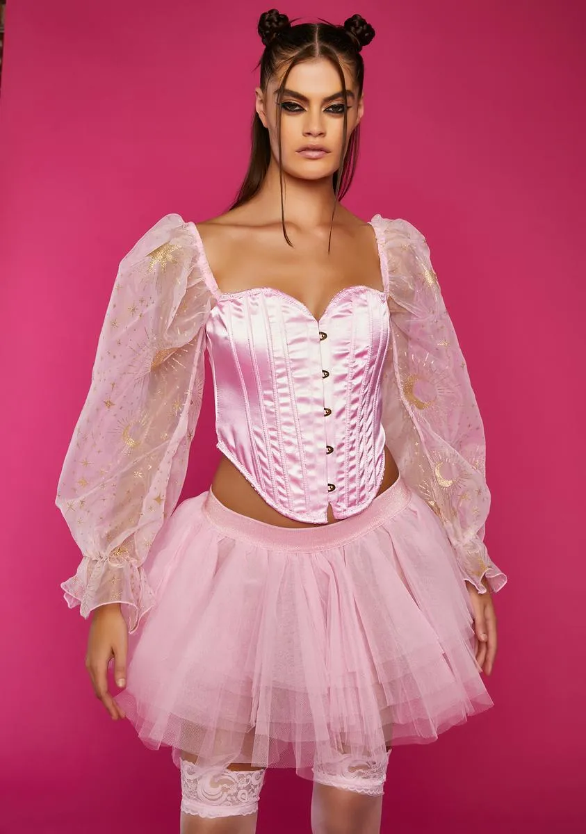 Set The Barre Corset Top sold by Dolls Kill