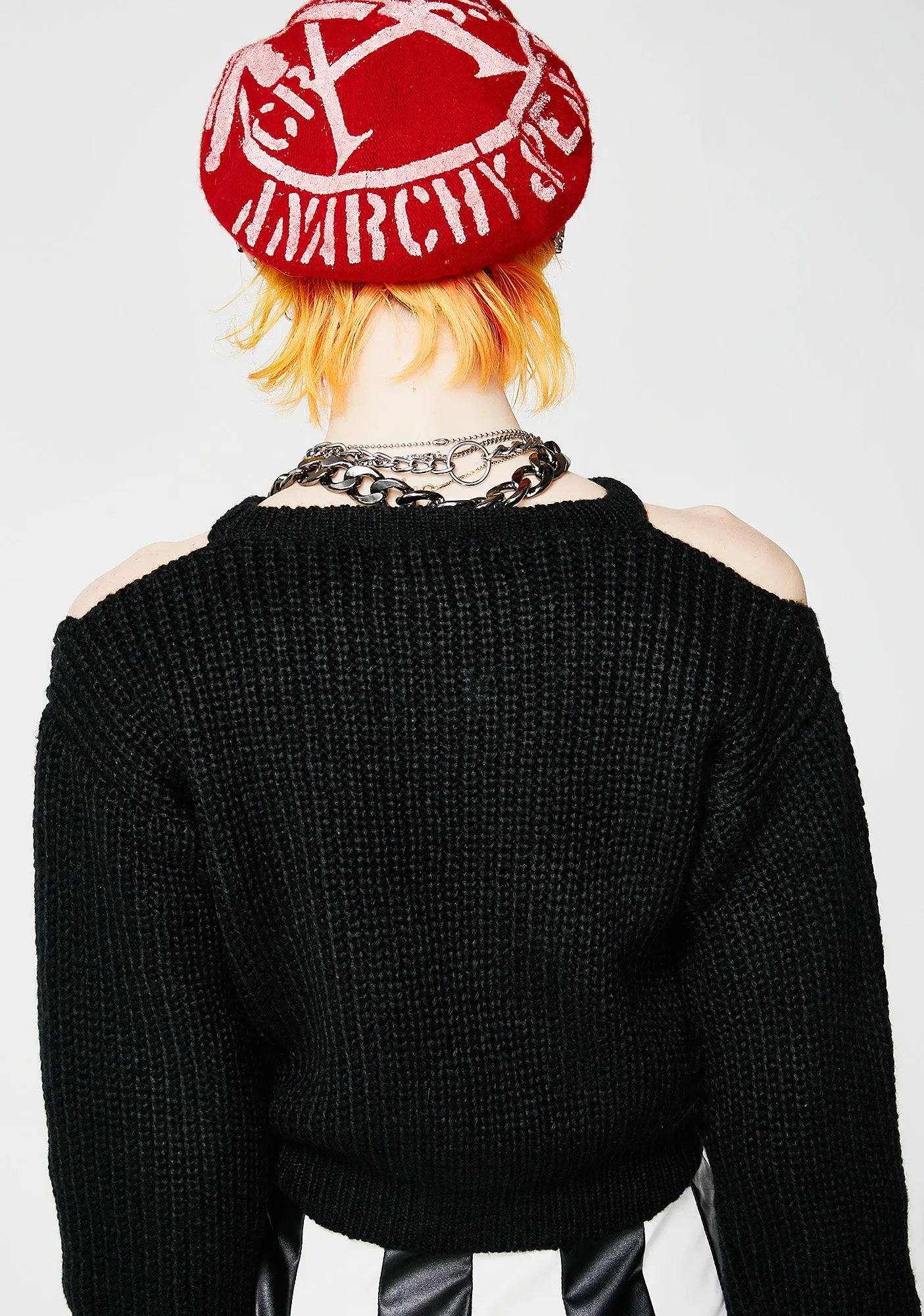 Lost My Mind Cut-Out Sweater sold by Dolls Kill product image thumbnail 4