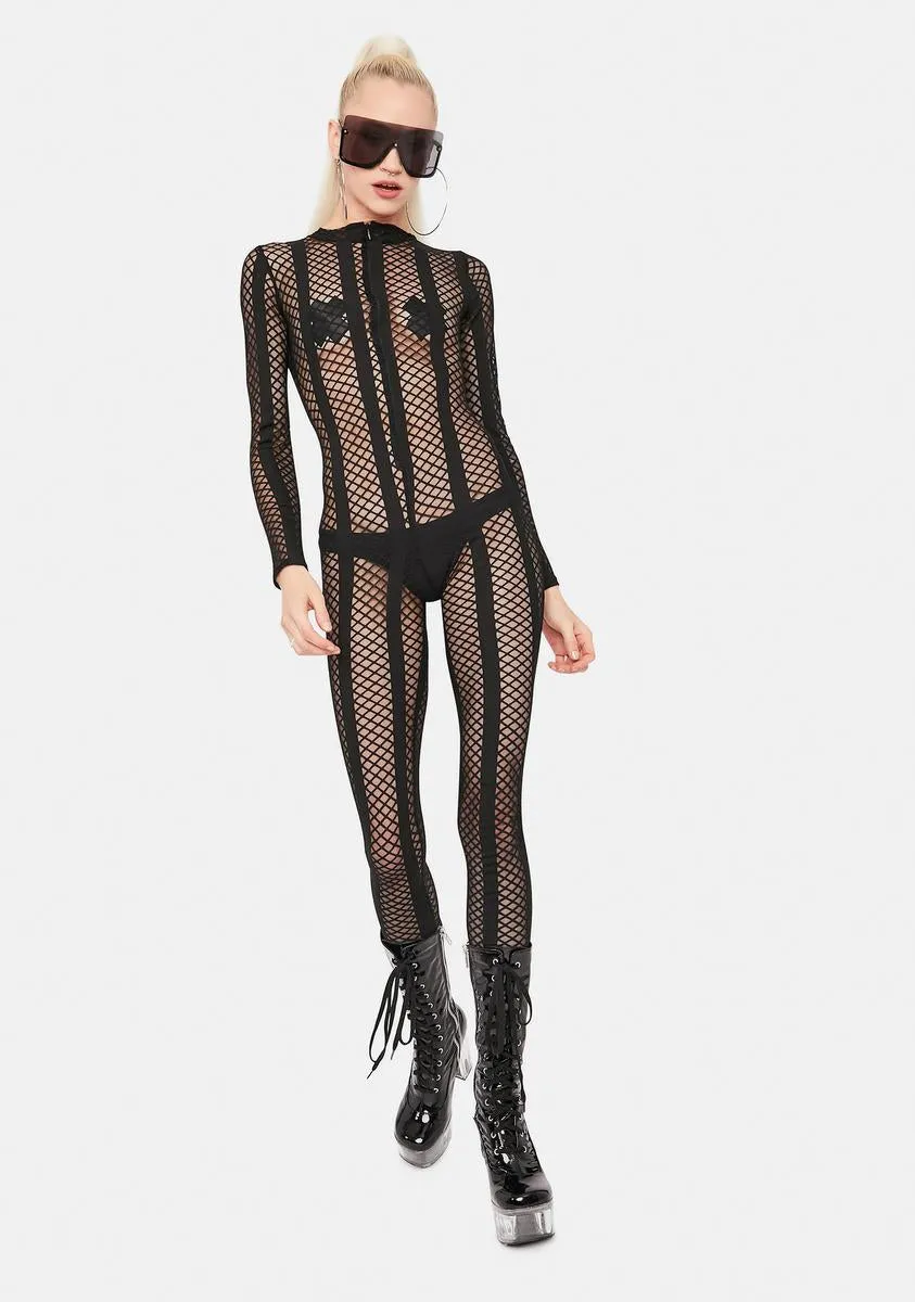 Your Bad Habit Fishnet Catsuit sold by Dolls Kill product image thumbnail 3