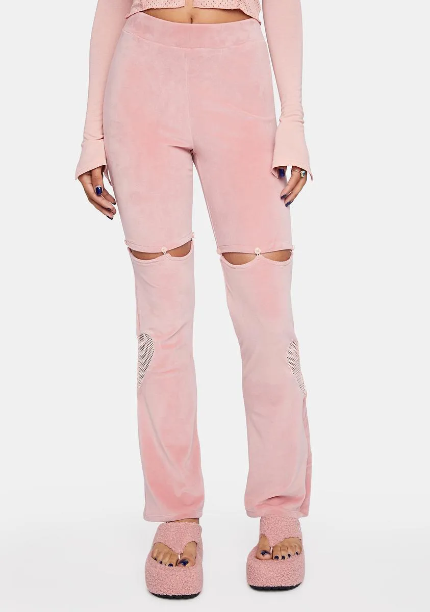 Pink Fuzzy Detachable Pants sold by Dolls Kill