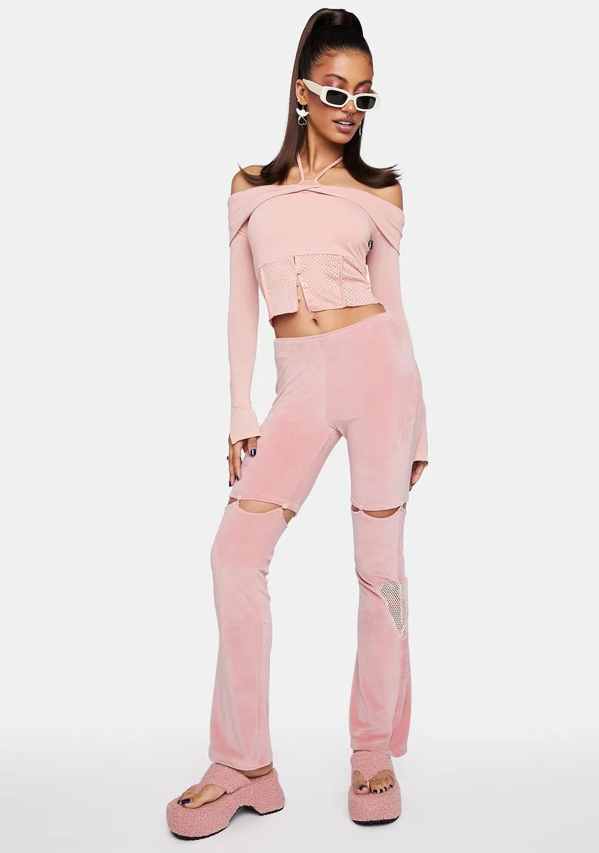 Pink Fuzzy Detachable Pants sold by Dolls Kill product image thumbnail 2
