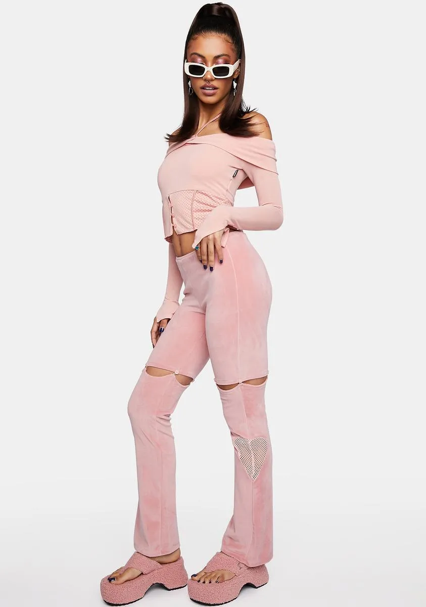 Pink Fuzzy Detachable Pants sold by Dolls Kill product image thumbnail 3