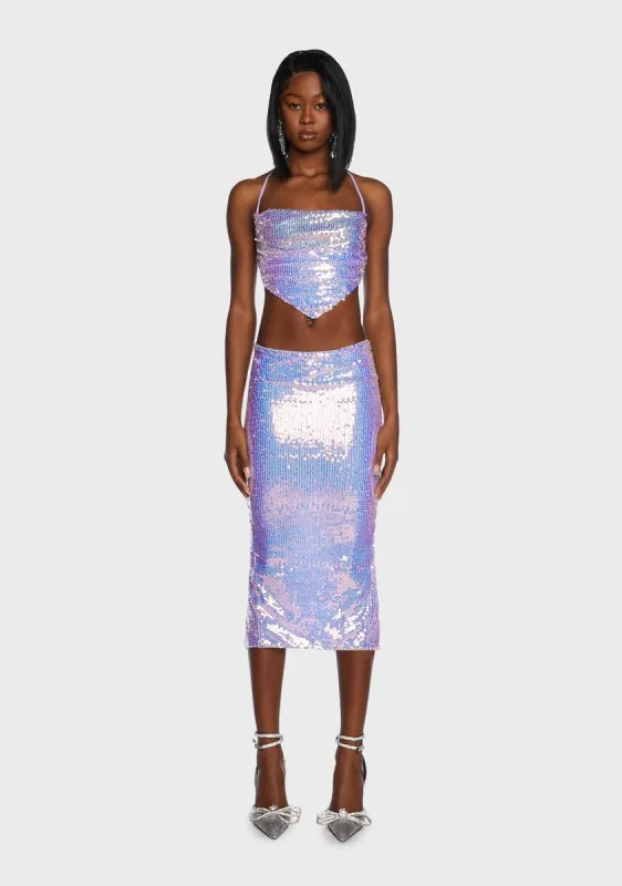 Sparkle Pursuit Skirt Set sold by Dolls Kill