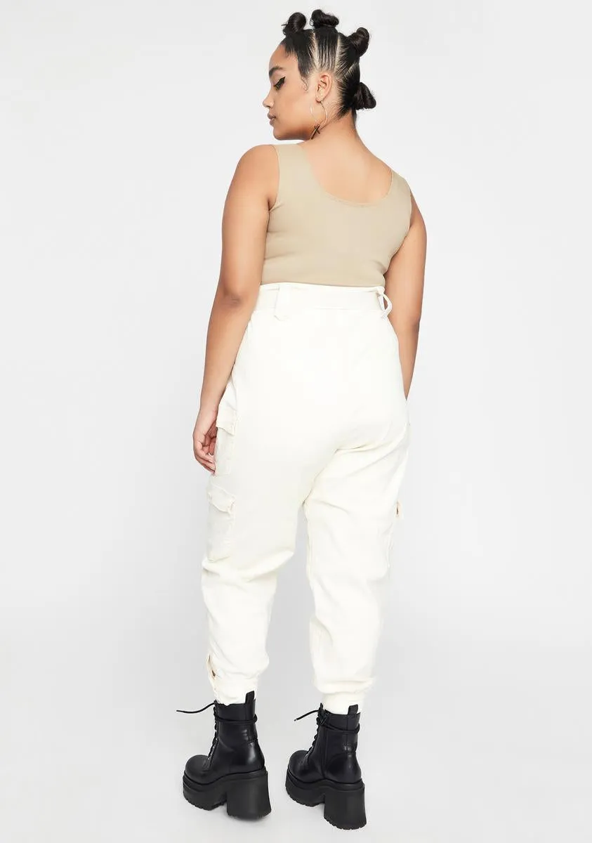 Plus Ivory Best Version Of Me Cargo Pants sold by Dolls Kill product image thumbnail 4