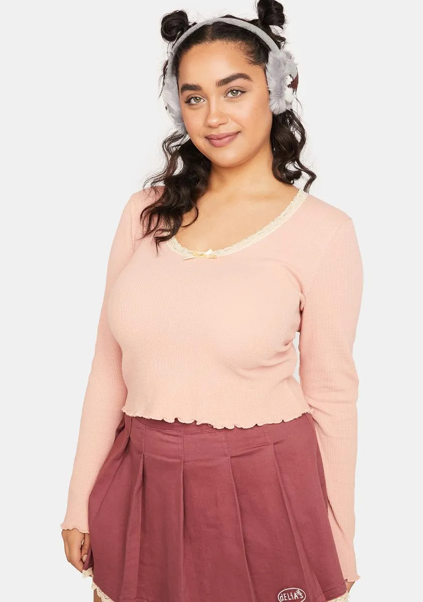 Plus Just Can't Wait Thermal Crop Top sold by Dolls Kill