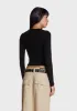 Hair Flip Long Sleeve Top - Black sold by Dolls Kill
