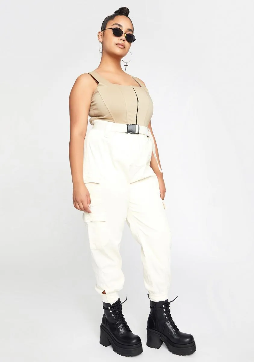 Plus Ivory Best Version Of Me Cargo Pants sold by Dolls Kill product image thumbnail 2