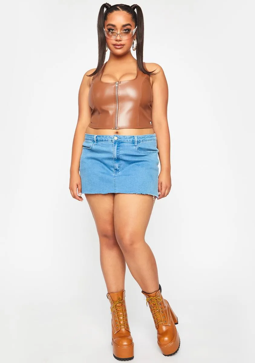 Plus Camel Zipped Hearts Corset Top sold by Dolls Kill product image thumbnail 3