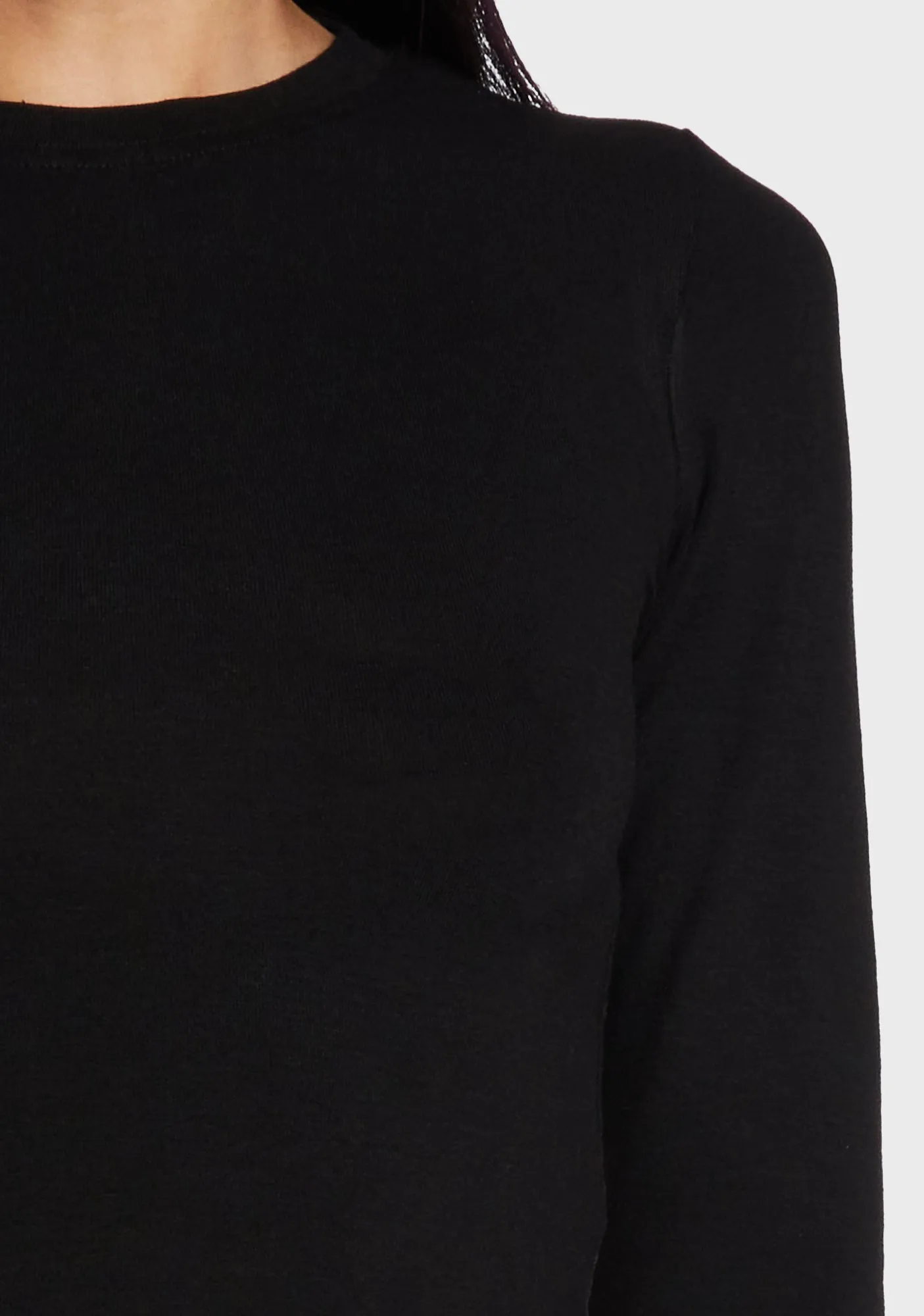 Hair Flip Long Sleeve Top - Black sold by Dolls Kill product image thumbnail 2