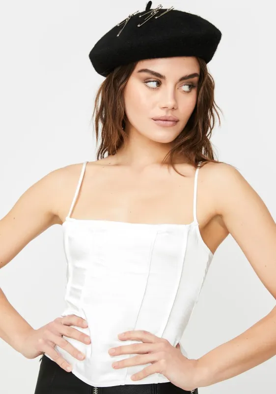 Cosey Lace-Up Corset Top sold by Dolls Kill