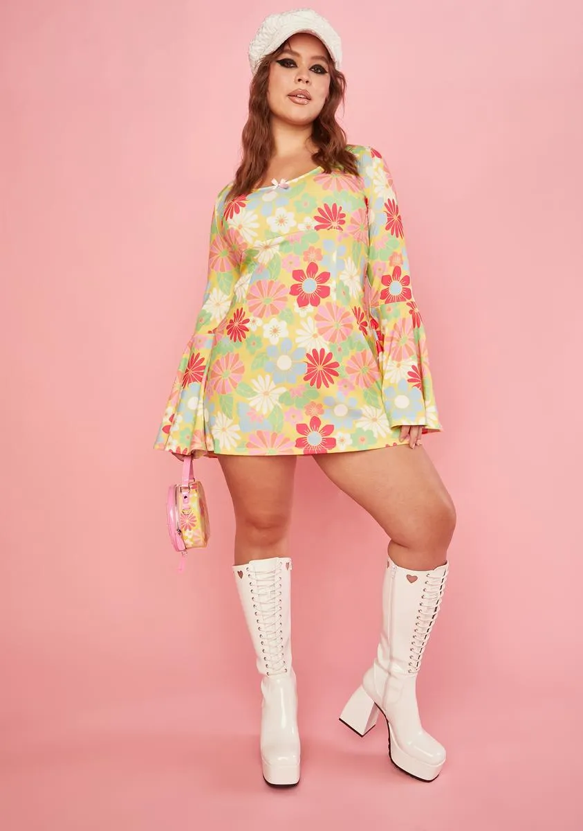 Plus Groovy Happenings Bell Sleeve Dress sold by Dolls Kill product image thumbnail 3