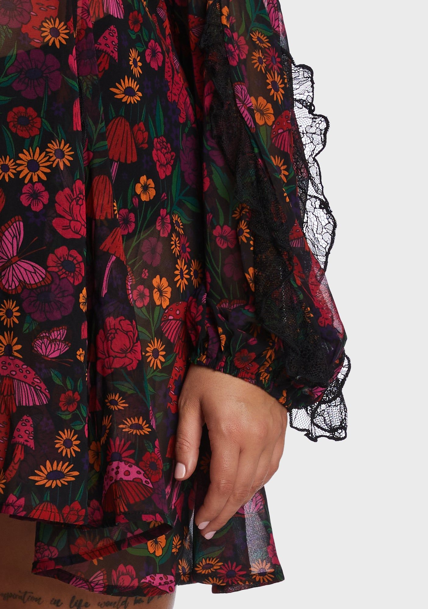 Plus Daydreamer Floral Mini Dress - Multi sold by Dolls Kill product image thumbnail 5