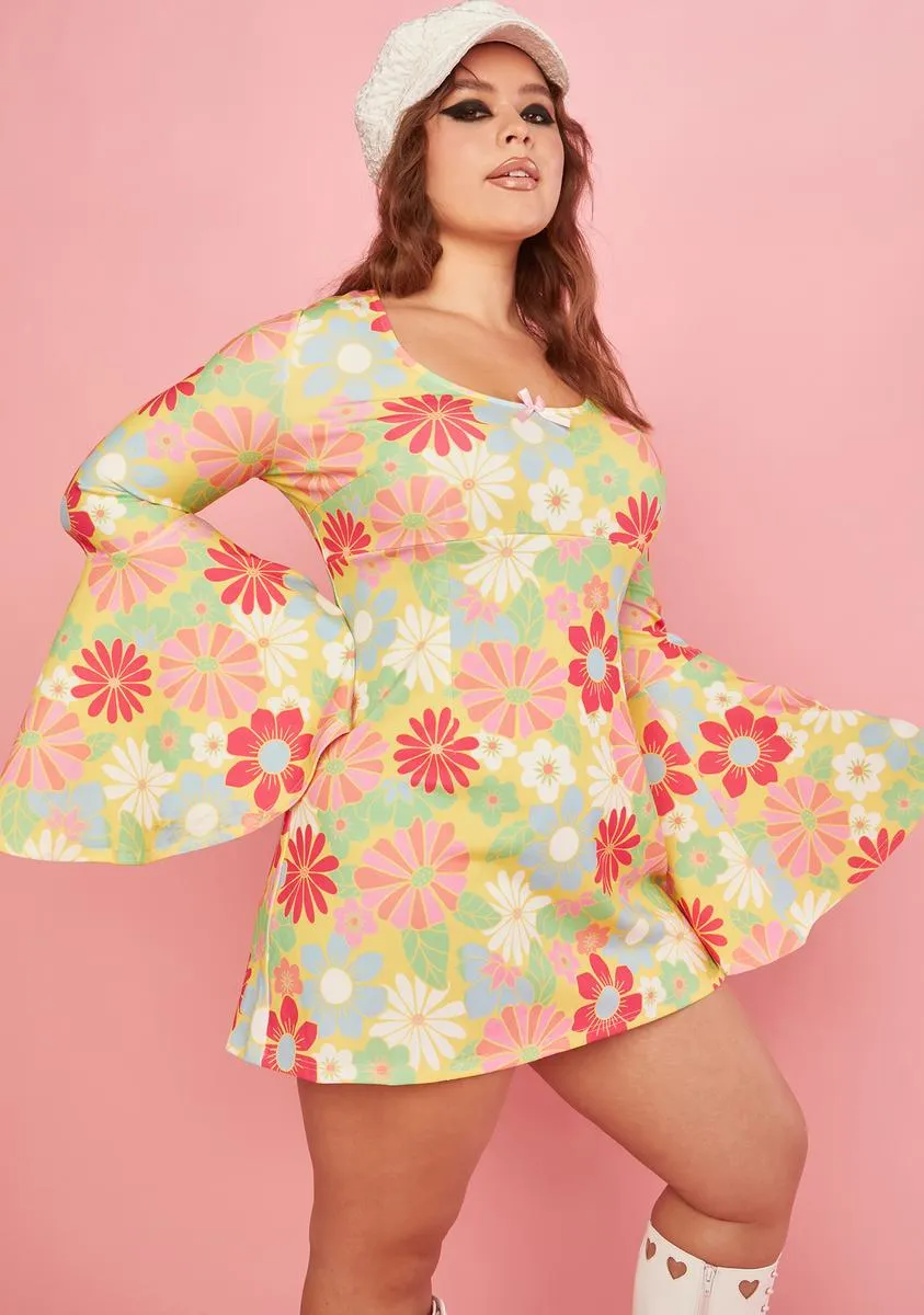 Plus Groovy Happenings Bell Sleeve Dress sold by Dolls Kill product image thumbnail 2