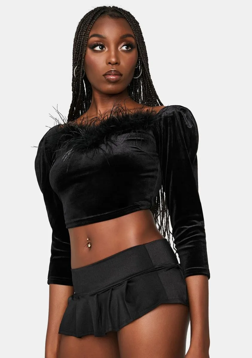 Slay Queen Marabou Feather Crop Top sold by Dolls Kill product image thumbnail 2