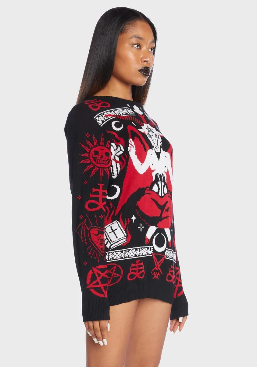 Baphoclaus Satanic Xmas Sweater sold by Dolls Kill product image thumbnail 4