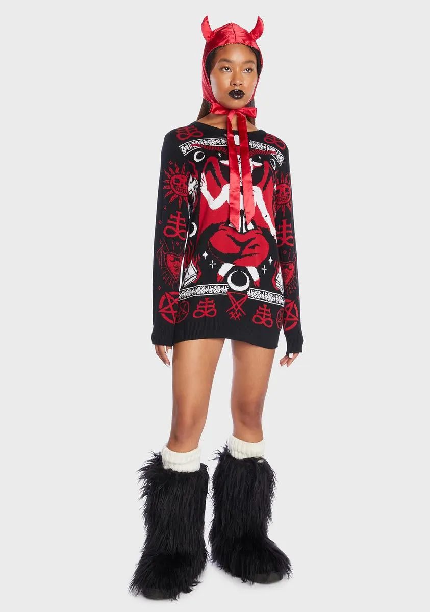 Baphoclaus Satanic Xmas Sweater sold by Dolls Kill product image thumbnail 3