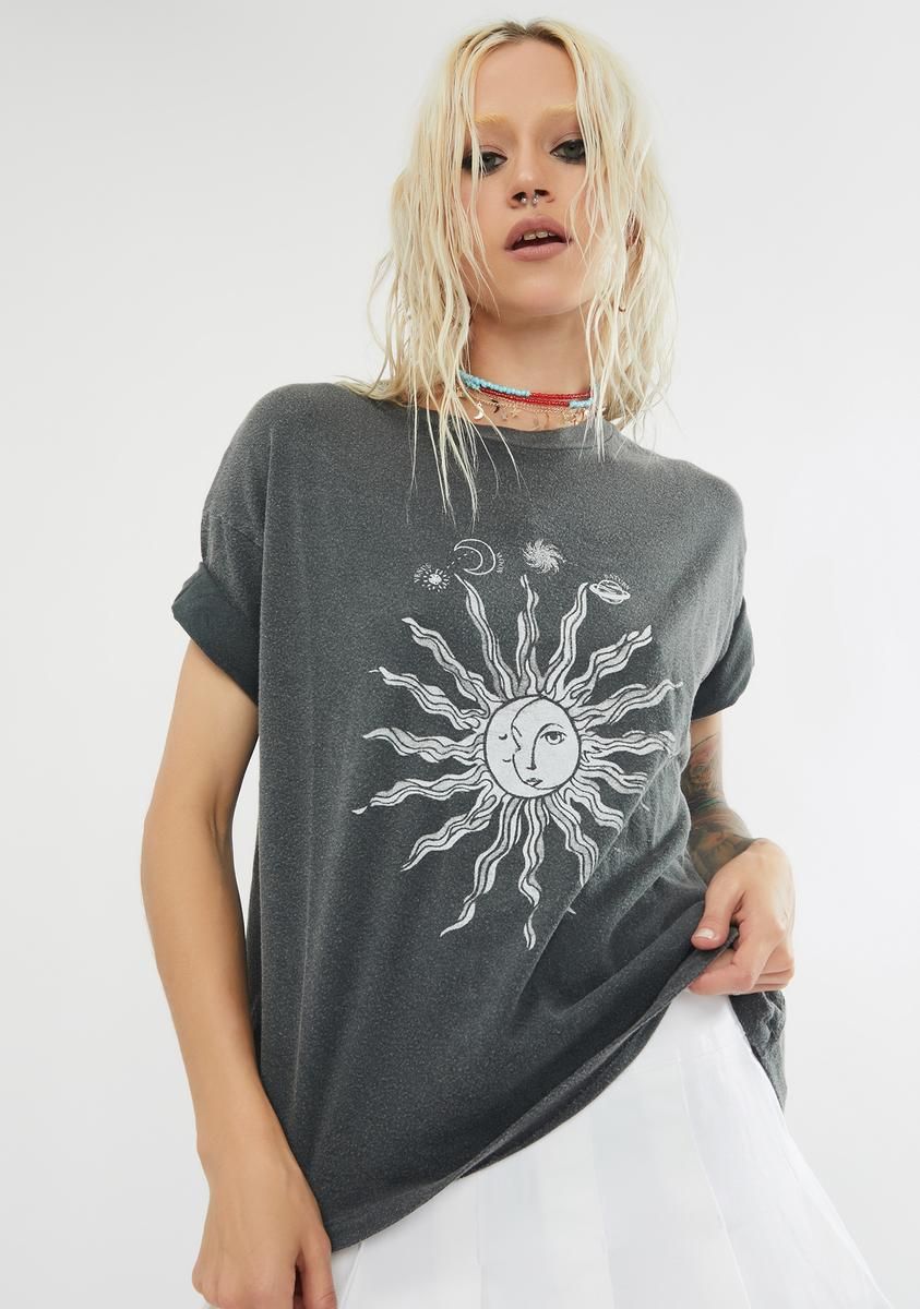 Mid Sun Boyfriend Tee sold by Dolls Kill