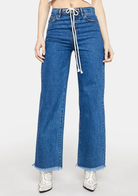 Drawstring Dad Jeans sold by Dolls Kill
