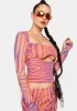 Orange Zebra Noreen Cut-Out Top sold by Dolls Kill