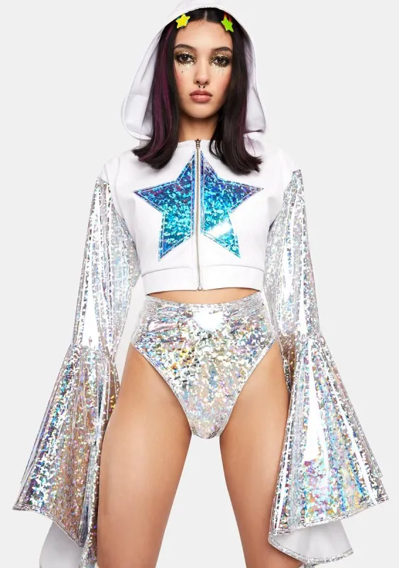 Cowgirl Star Zip-Up Hoodie sold by Dolls Kill