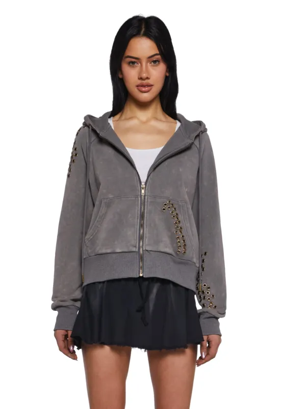 Dirty Daylight Crop Hoodie sold by Dolls Kill