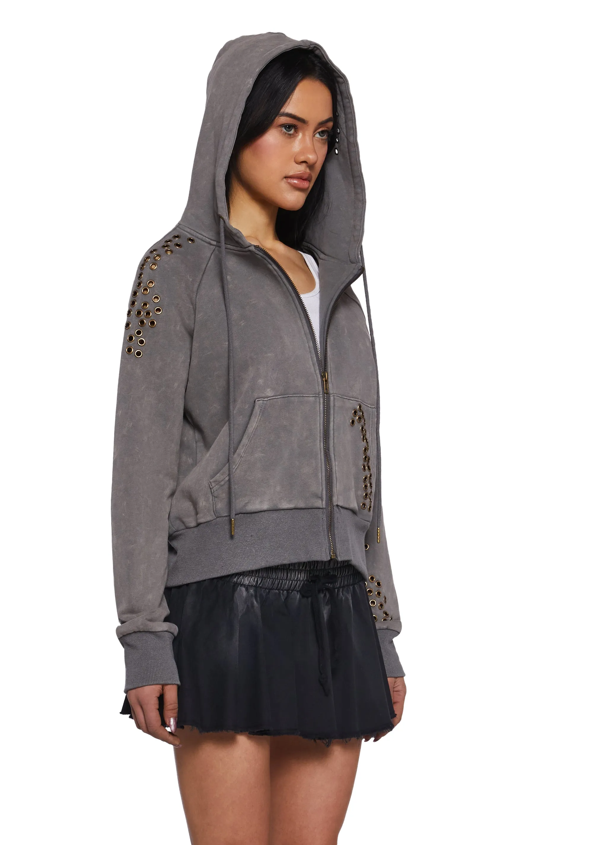 Dirty Daylight Crop Hoodie sold by Dolls Kill product image thumbnail 3