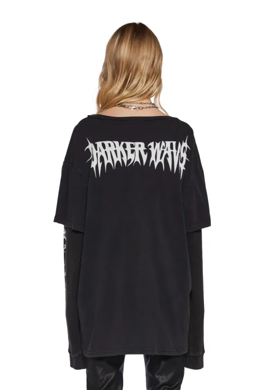Chord Graphic Long Sleeve Tee made by Dolls Kill