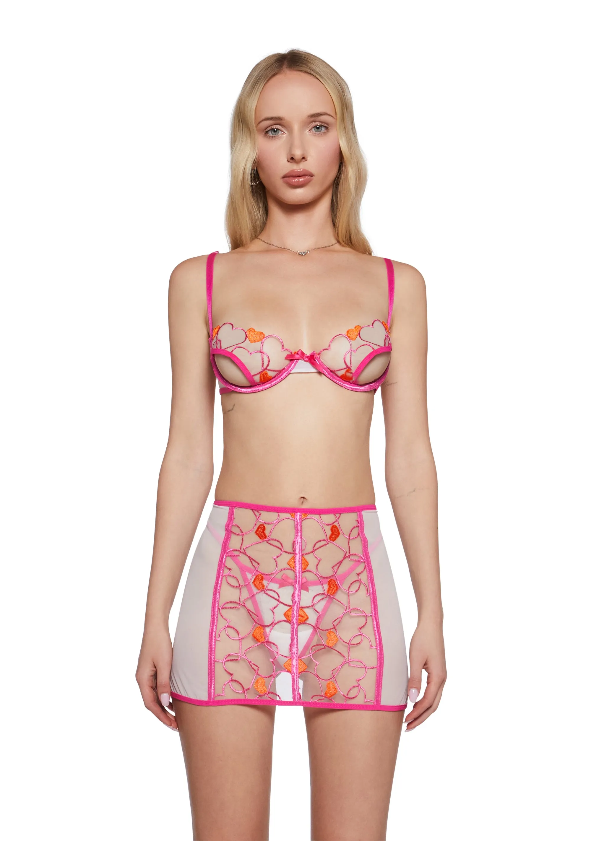 Romantic Bloom Mesh Lingerie Set sold by Dolls Kill