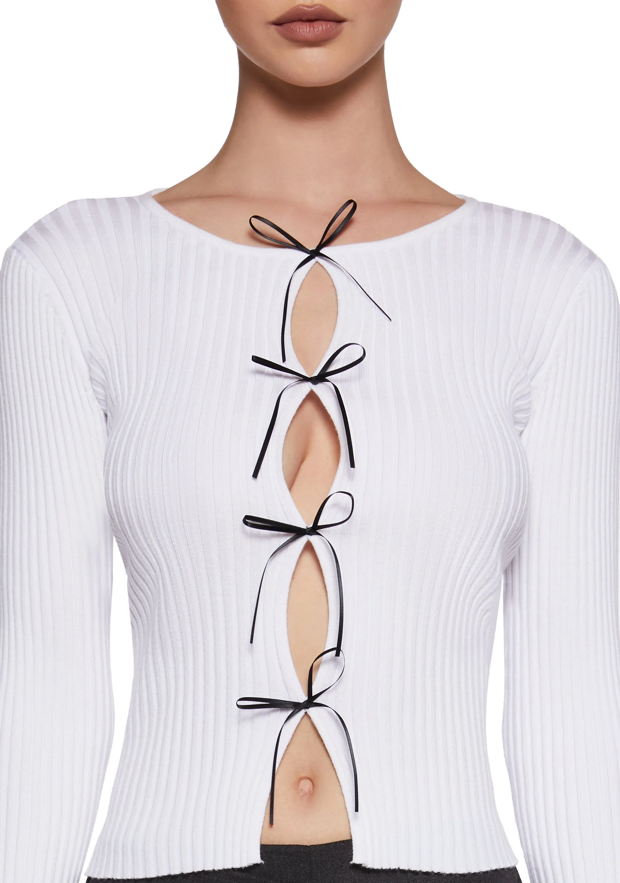 Filing Away Bow Top sold by Dolls Kill product image thumbnail 5