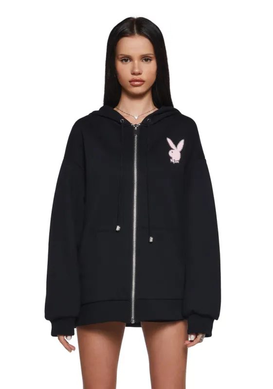 Flirt More Zip-Up Hoodie sold by Dolls Kill
