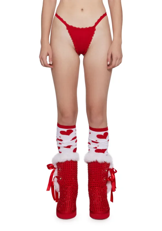 Demure Delight Thong Panty sold by Dolls Kill