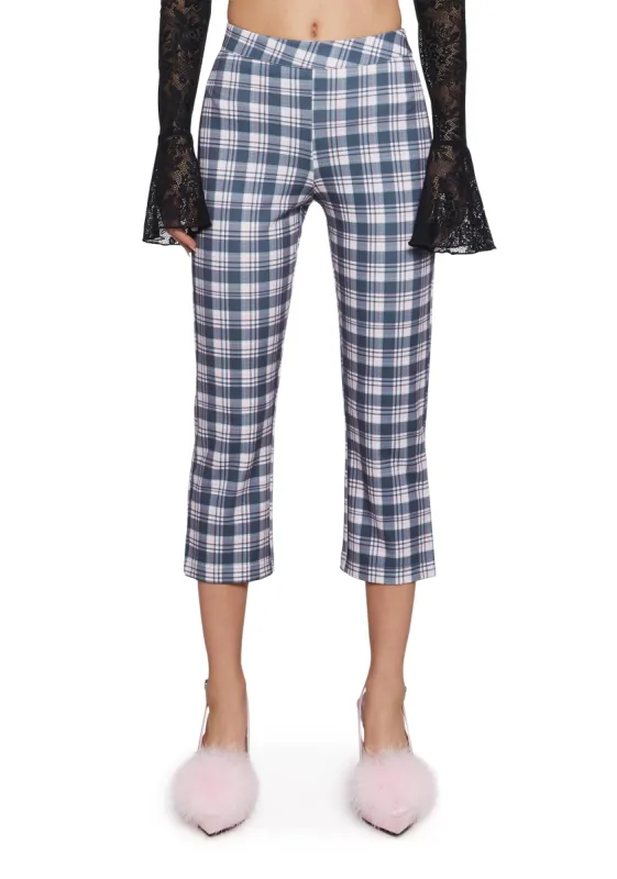 Book Club Babe Plaid Capri Pants sold by Dolls Kill