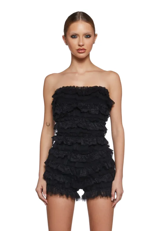 A Novel Romance Lace Romper sold by Dolls Kill