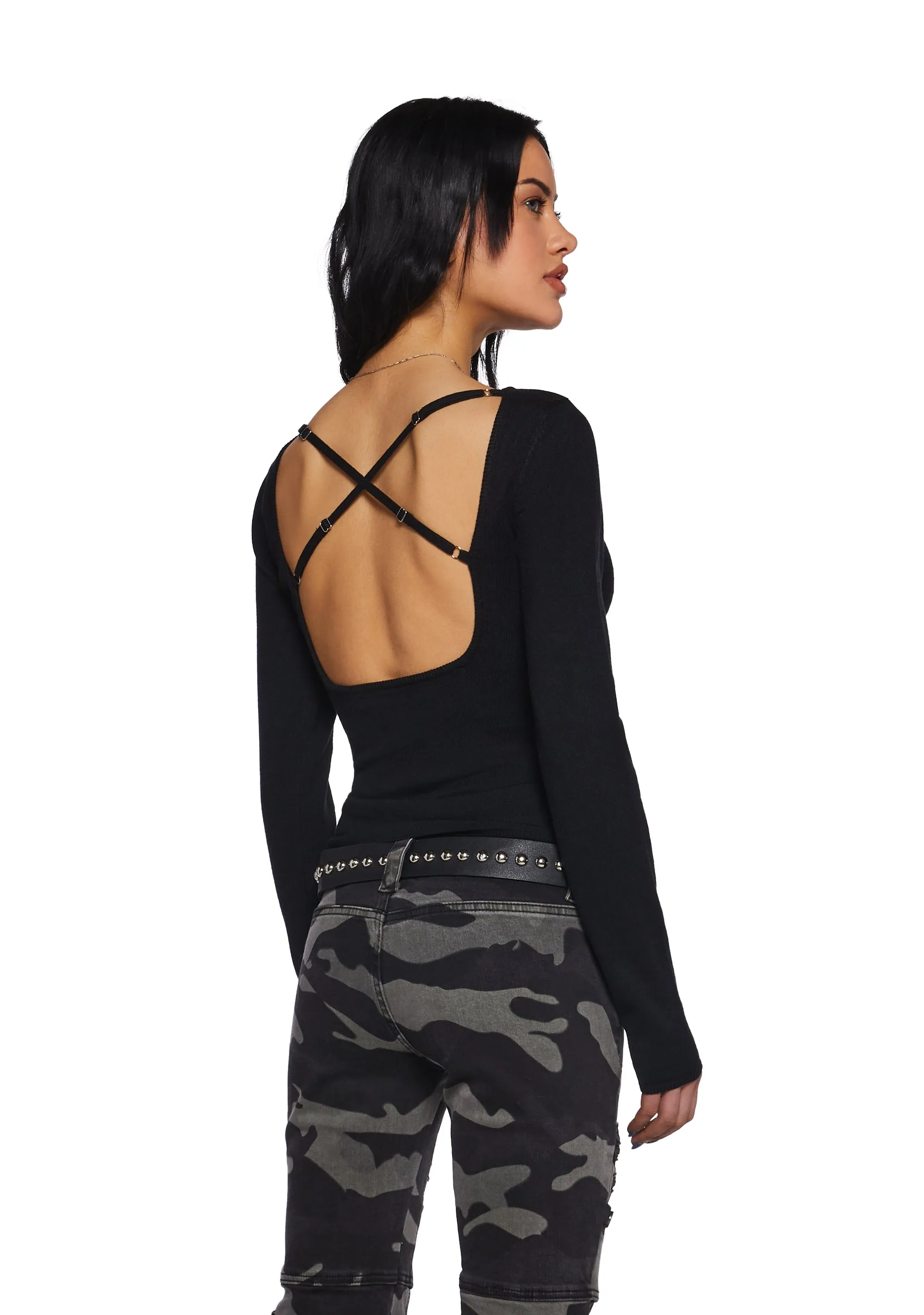 Fashion Statement Open Back Top sold by Dolls Kill