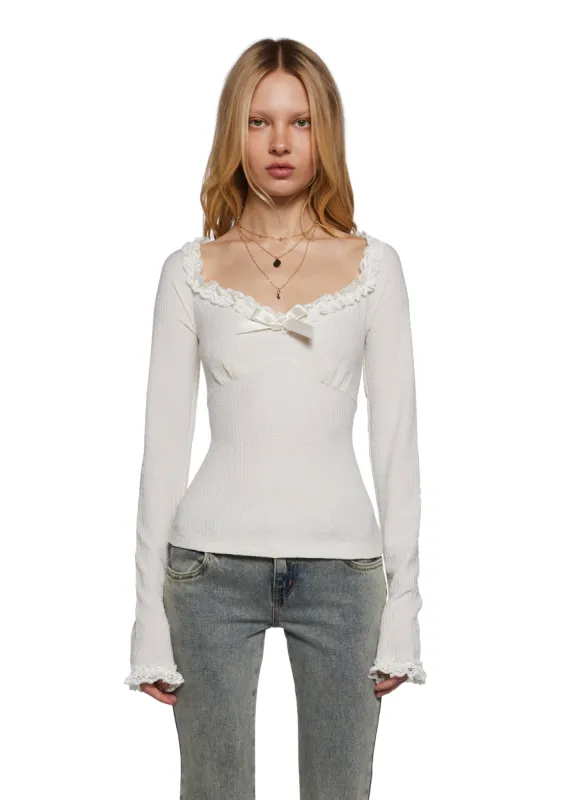 Forever Yours Long Sleeve Top sold by Dolls Kill