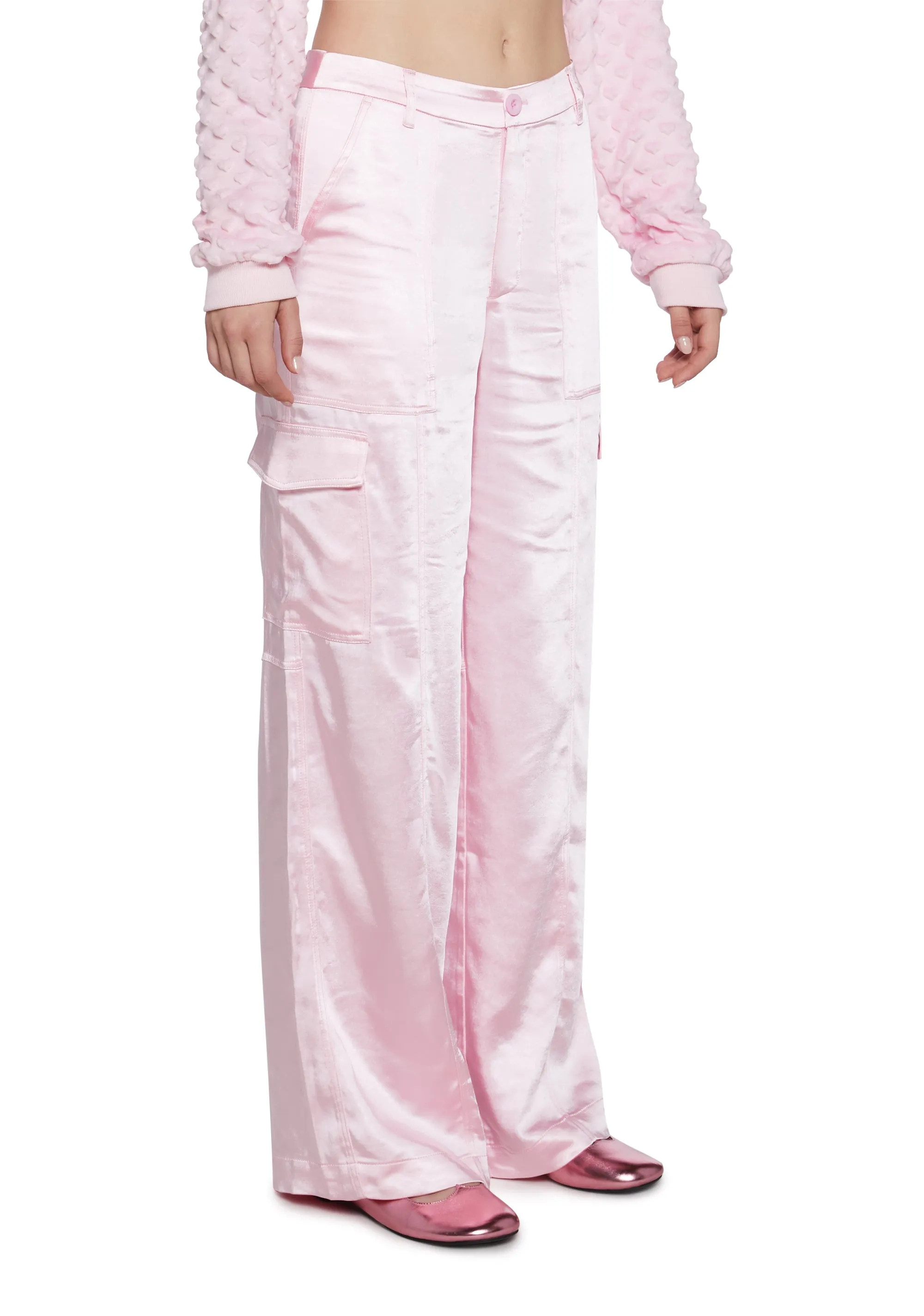 Affectionate Ways Satin Cargo Pants sold by Dolls Kill product image thumbnail 3