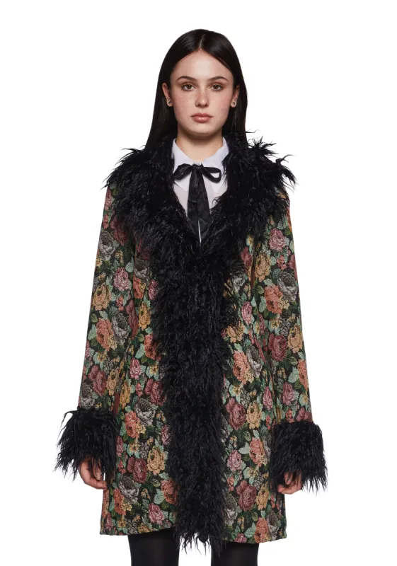 Elite Meet Tapestry Coat sold by Dolls Kill