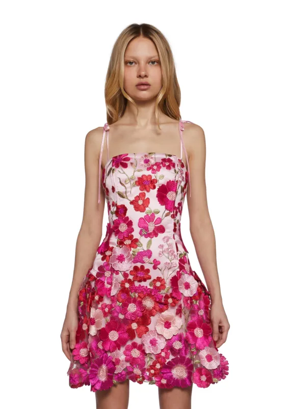 Floral Dreams Mini Dress - Light Pink sold by Dolls Kill