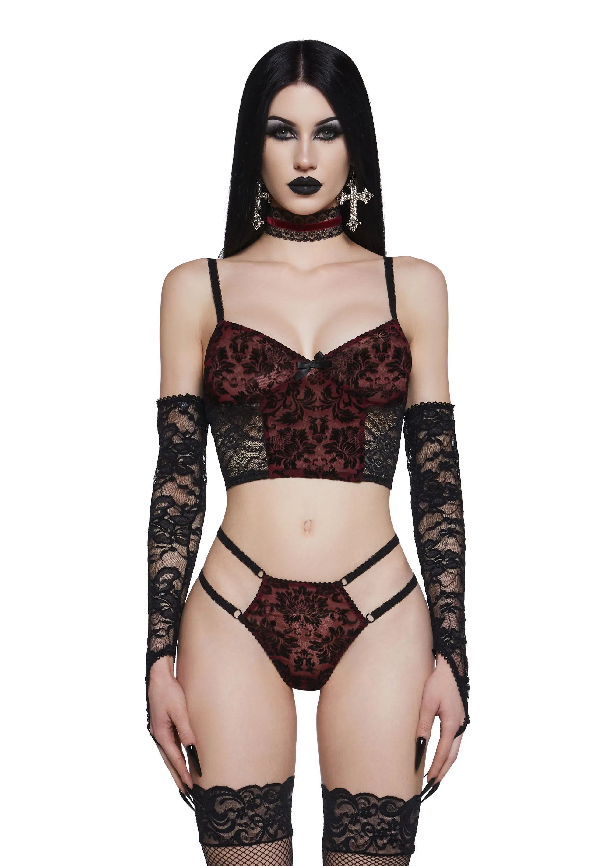 Dark Secrets Lingerie Set sold by Dolls Kill