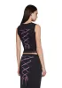 Corset Print Mesh Tank Top sold by Dolls Kill